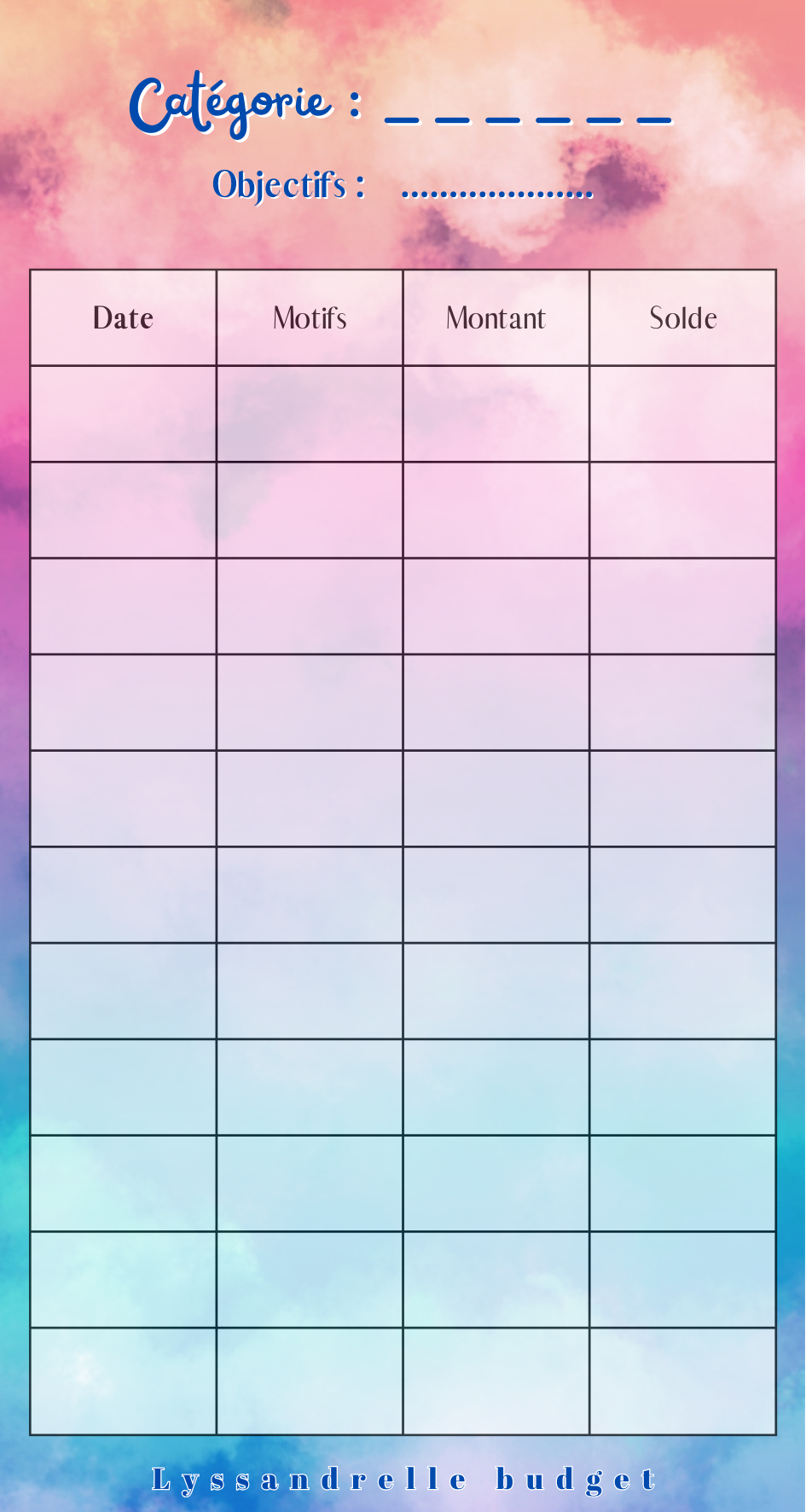 Kit débutant Nuages Arc en Ciel